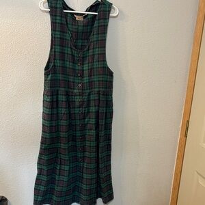 VTG Woolrich Green and Red Plaid Dress